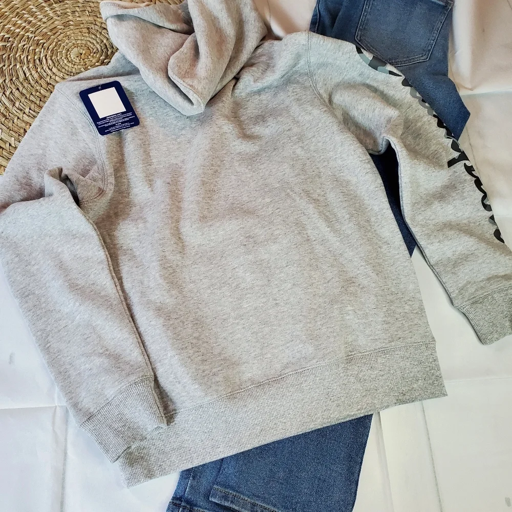 Champion Boys Gray & Camo Fleece Hoodie Sweatshirt Medium